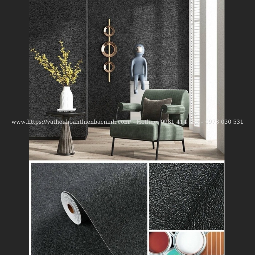 Cuộn Xốp Dán Tường xám đen