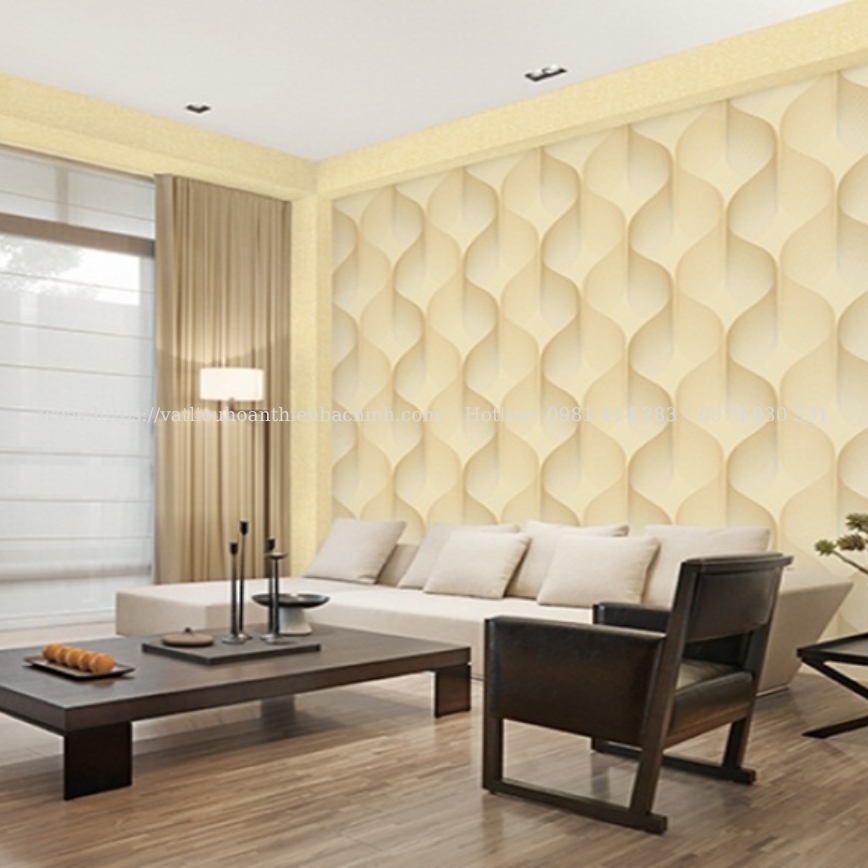 Giấy dán tường Hàn Quốc màu vàng