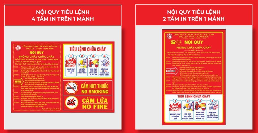 Nội quy tiêu lệnh 1 mảnh Kentom